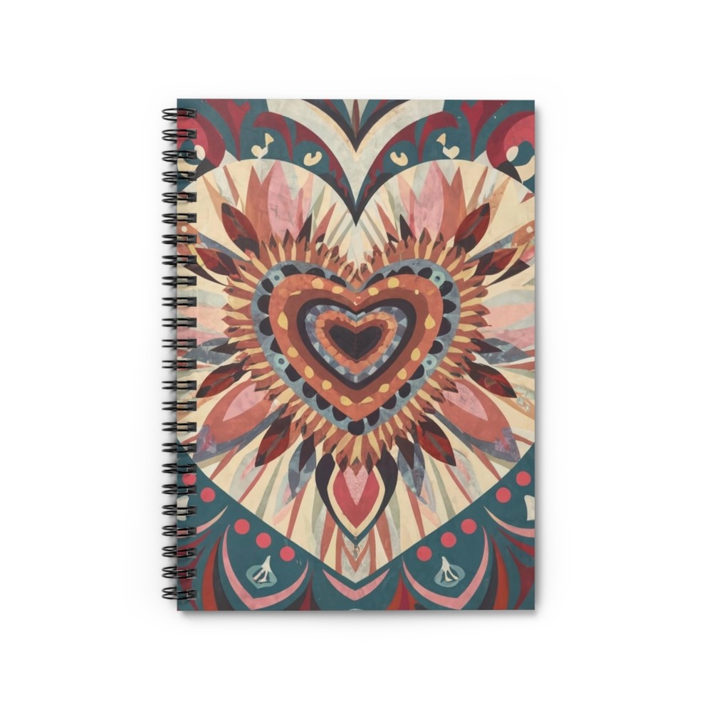 Hearts Spiral Notebook - Ruled Line