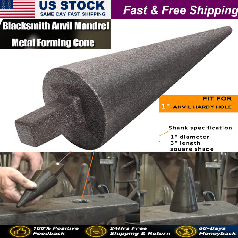 Blacksmith Anvil Mandrel Metal Forming Cone 1" Hardy Tool