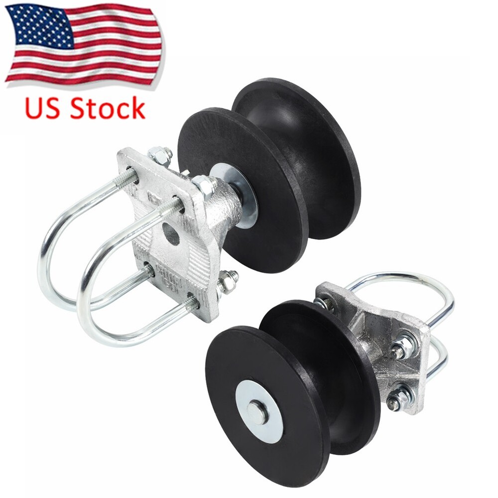 4" Round Post x 2" Square Gate Premium Nylon Cantilever Roller Gate Roller