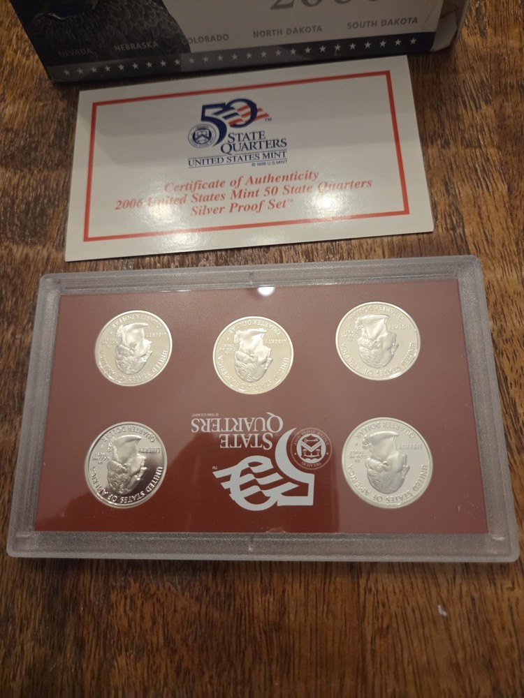 2006 US MINT STATE QUARTERS SILVER PROOF SET w/ OGP&COA