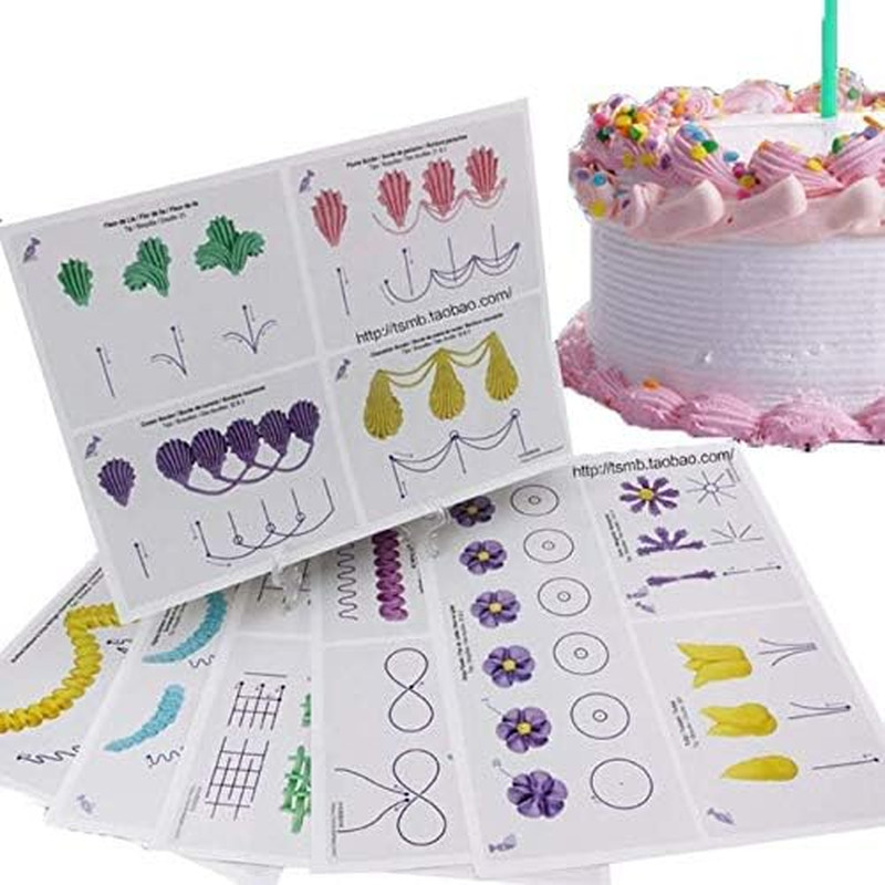 23 Sheets/Set Cake Decorating Practice Board Cream Decorating Drawings