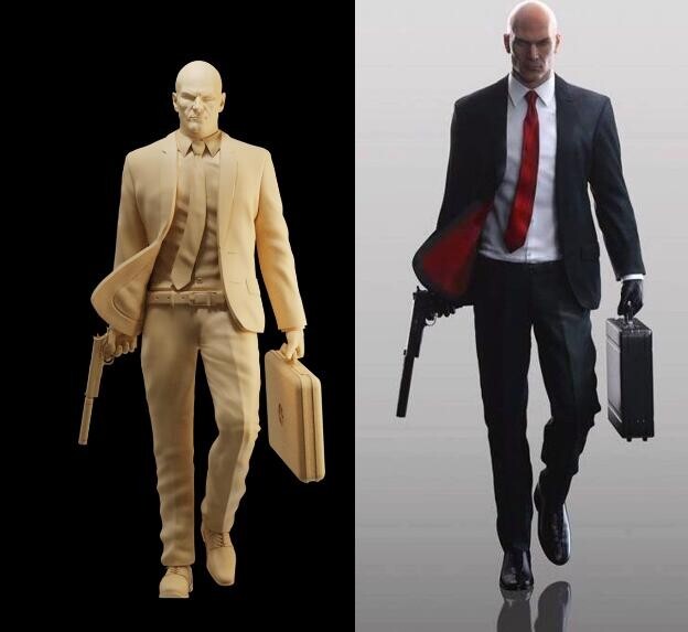 1/35 Resin Bald killer suit man Unpainted