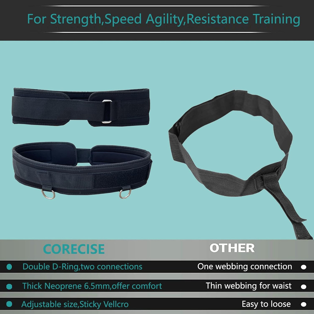 Weighted Waist Belt for Sled Pulling, Strength & Agility Training Strap