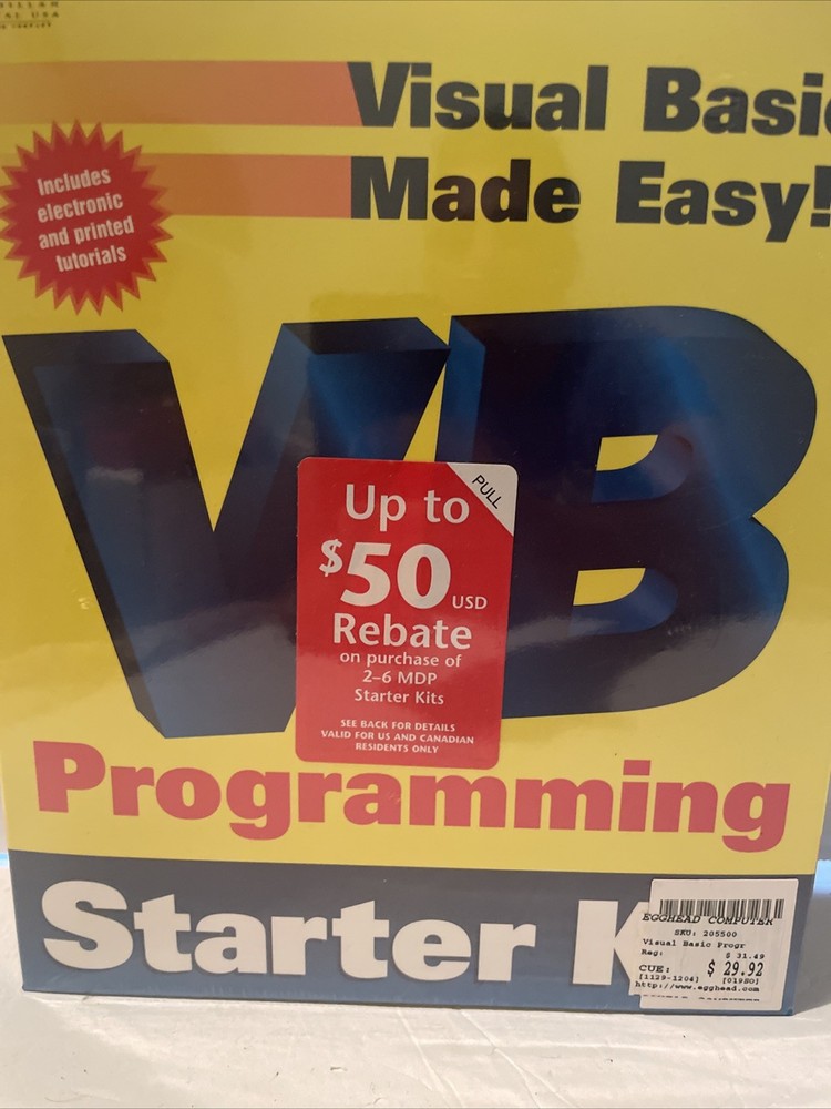 Visual Basic Made Easy VB Programming Starter Kit BRAND NEW SEALED