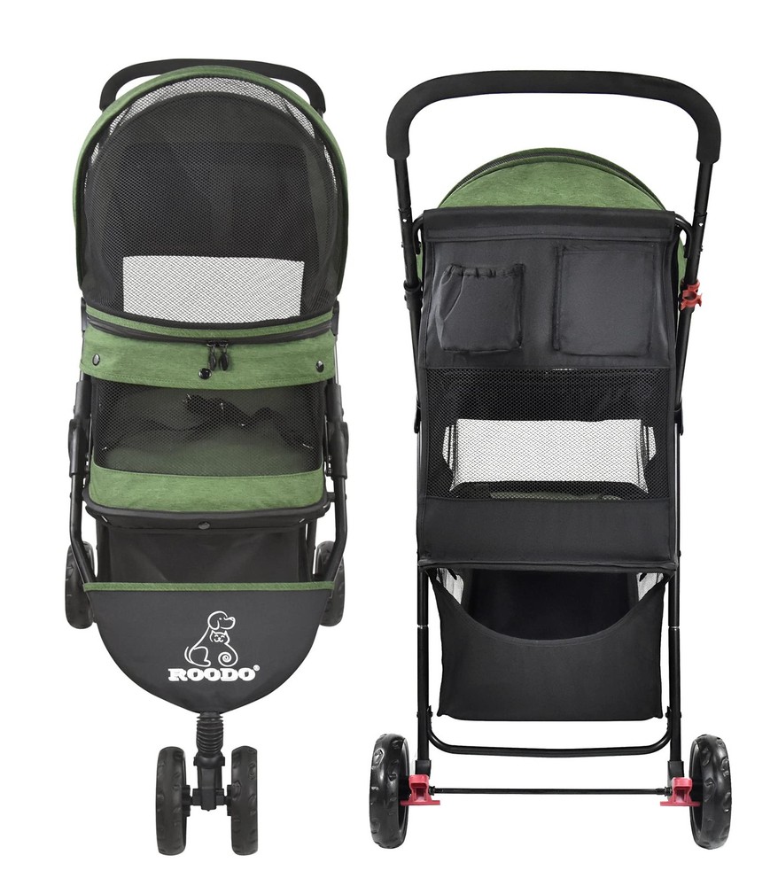 3 Wheel Pet Stroller Best Lightweight Foldable Compact Portable Jogger All Te...
