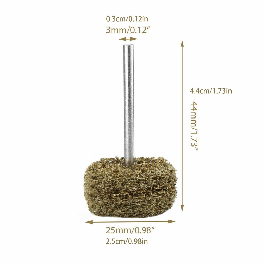 80Pack Mini Abrasive Buff Wheel Grinding Polishing Shank Craft Bits Rotary Tool