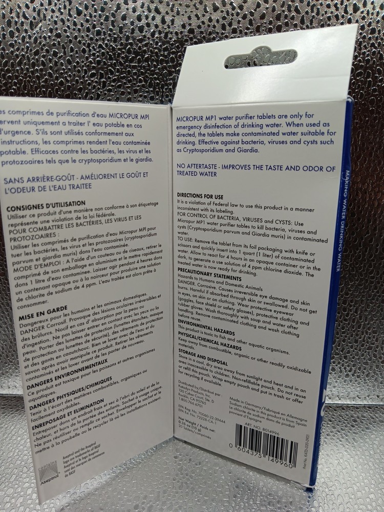 Katadyn Micropur MP1 Purification Tablets (20 Count)