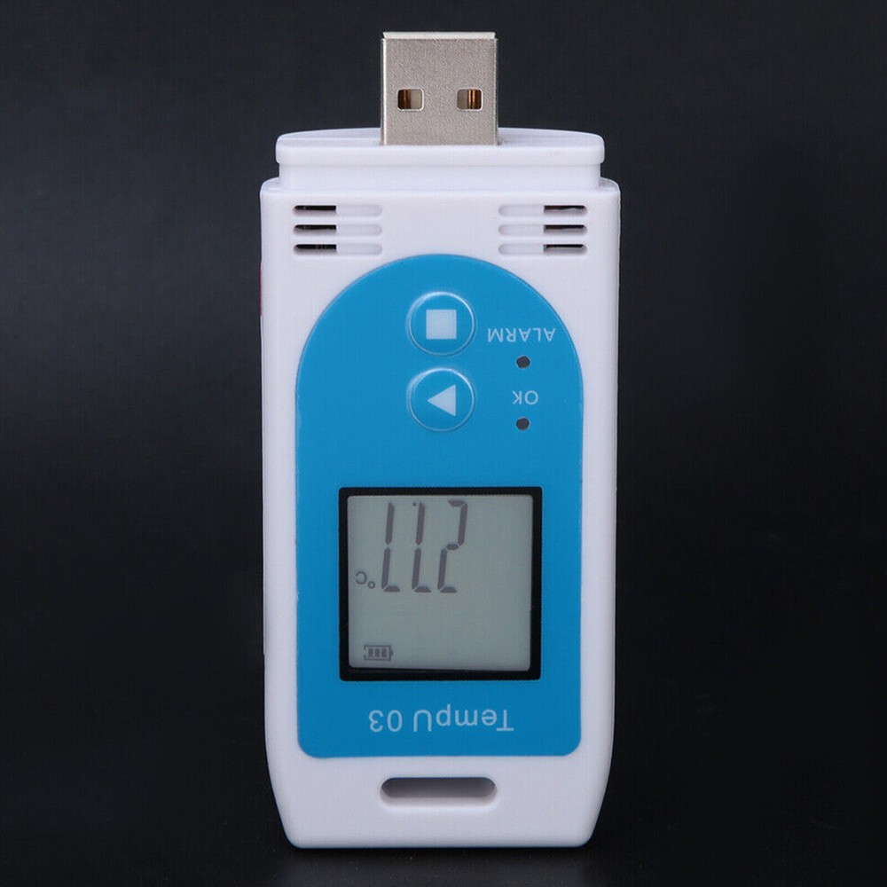 Temp Recorder PDF USB Digital LCD Temperature and Humidity Data Logger Reusable