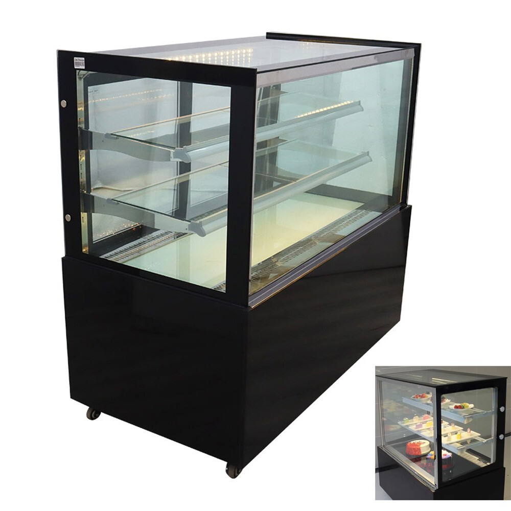 220V Refrigerated Cake Display Cabinet Showcase Back Open Door Digital Display