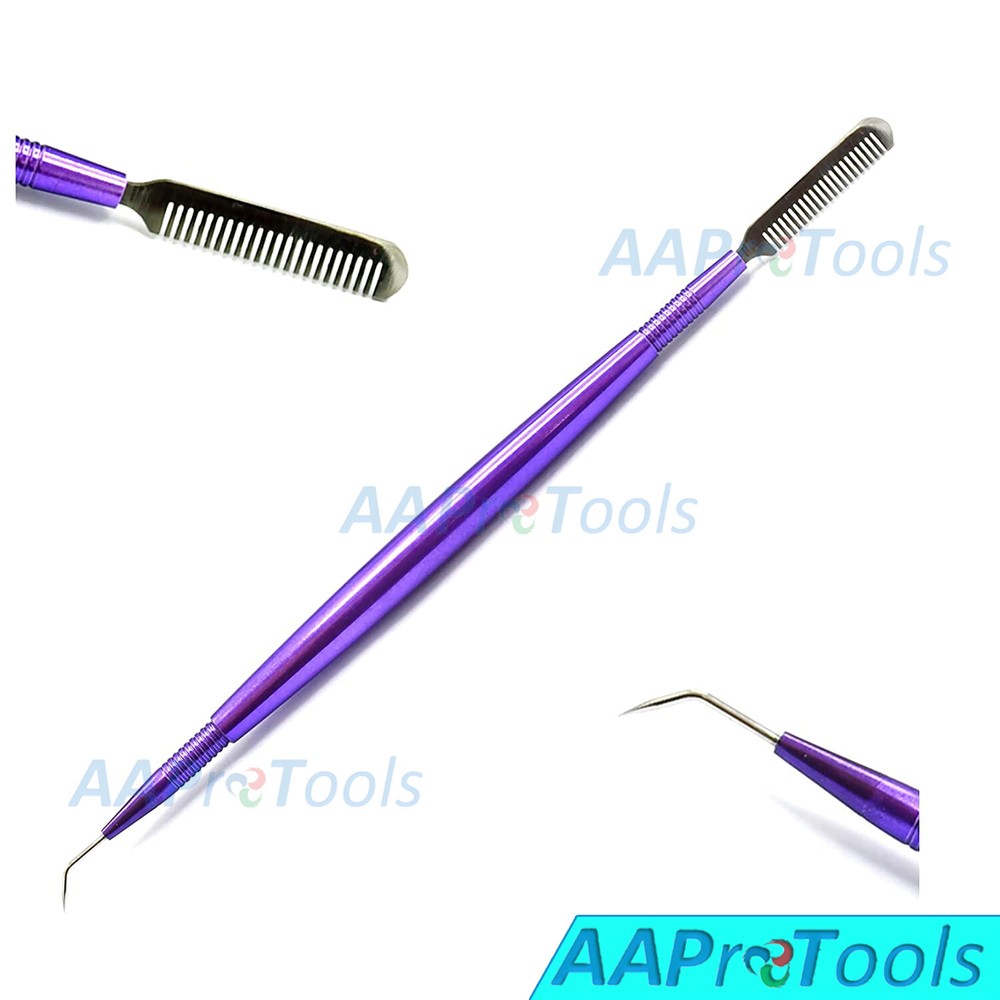 EYELASH LIFTING PURPLE COLOR SEPARATING TOOL EXTENSIONS Brush & Hollow Handle