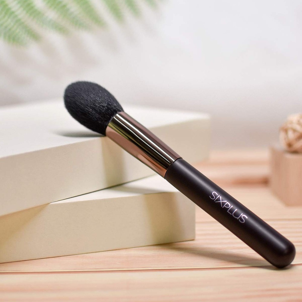 SIXPLUS Multi-Function Makeup Brush Cheek Powder Blush Nylon Coffee Brown