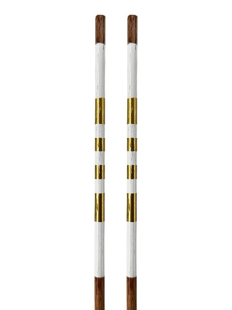 Golf Hickory Alignment Sticks Gold White
