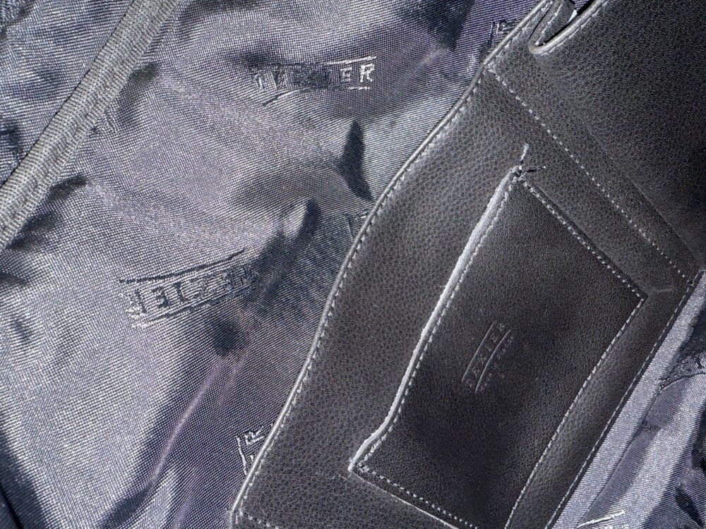 Texier Nylon Laptop Computer Bag Tote Multicolor Stripe Pockets Shoulder Work