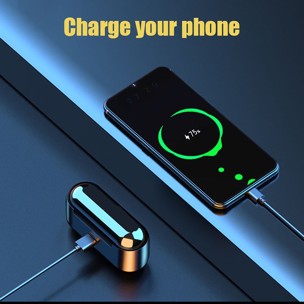 Digital Display Wireless Bluetooth Headset 5.0 Dual Call Power Display Movement