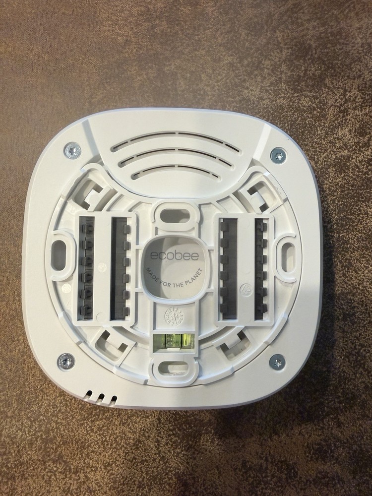 Ecobee Programmable Square Black Plastic Wall-Mounted Thermostat for Home