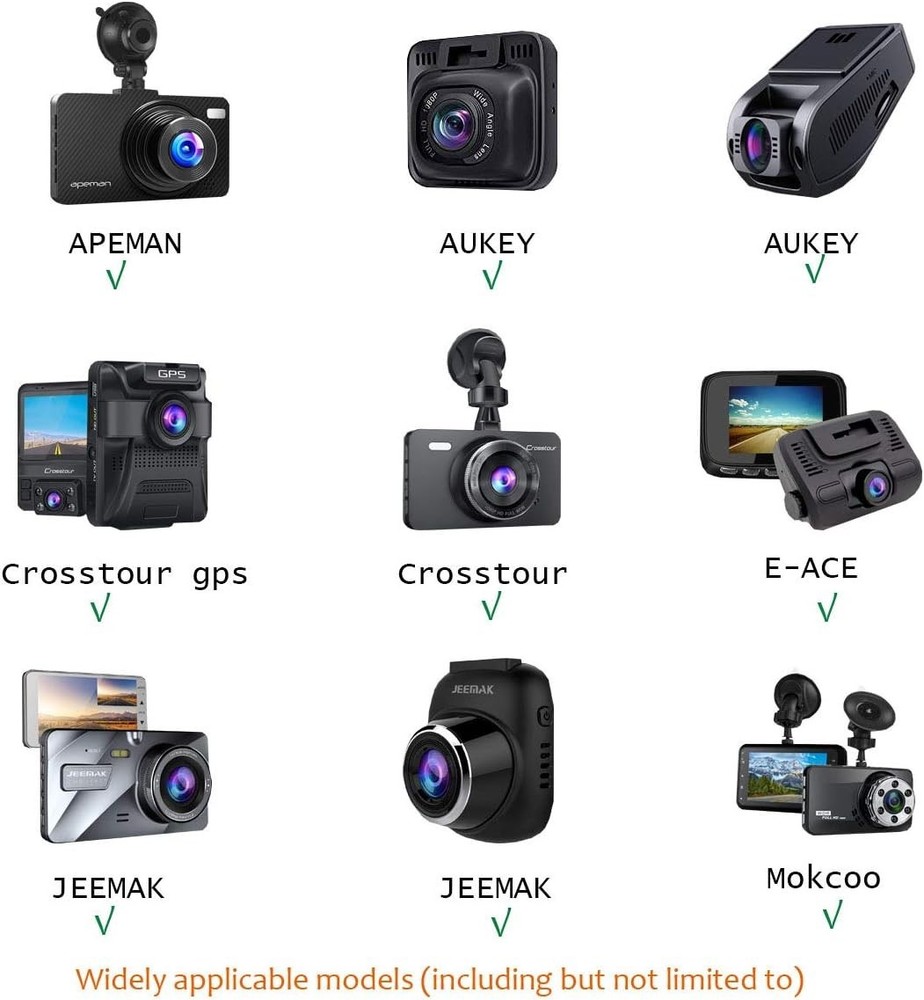 Dash Cam Mount for Rearview Mirrors - Compatible with Most Models