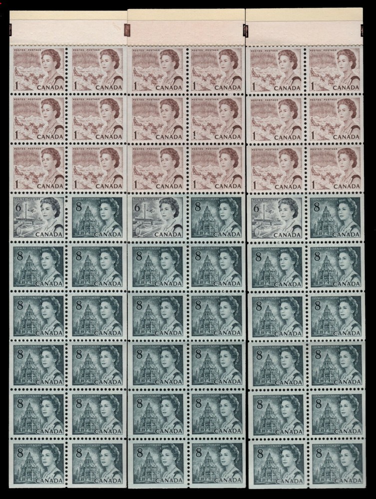 -CENTENNIAL 1967 BOOKLETS,#70a,DF & NF PERF SHIFT RIGHT & LEFT & UV 60.00