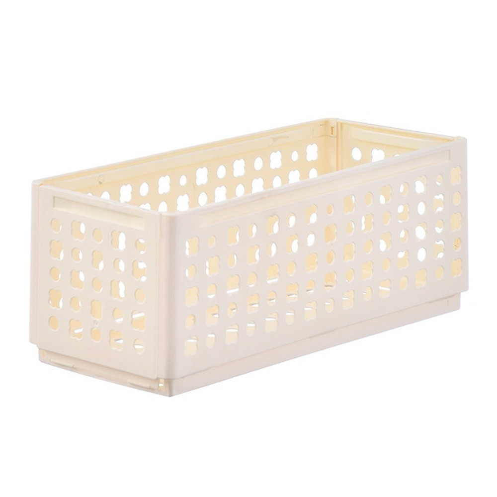 Plastic Folding Basket for Snack Storage Desktop Organizer for Office Use