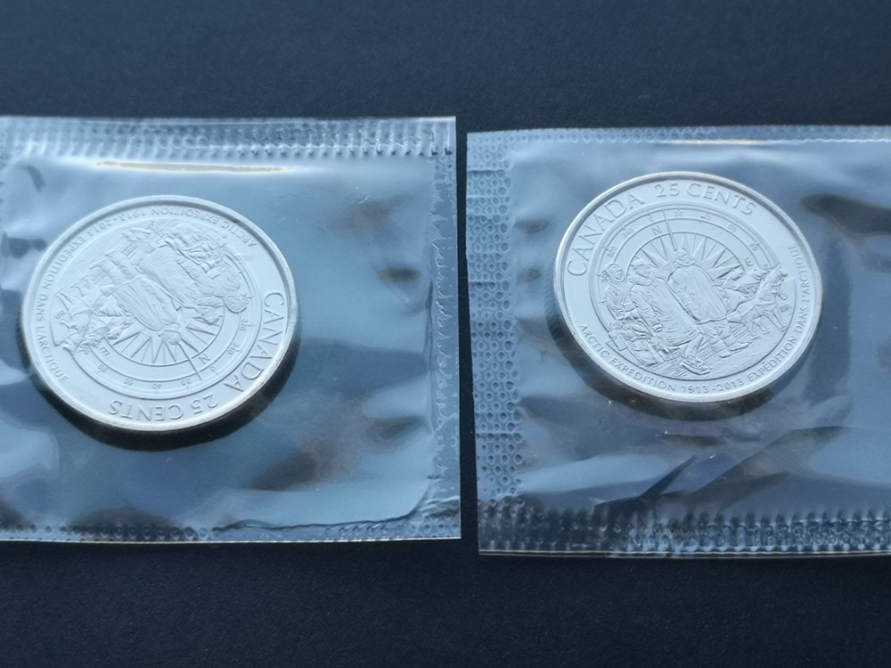 **CANADA 25 CENTS COMBO 2013 ** ARCTIC EXPEDITION ** EXPLORERS **