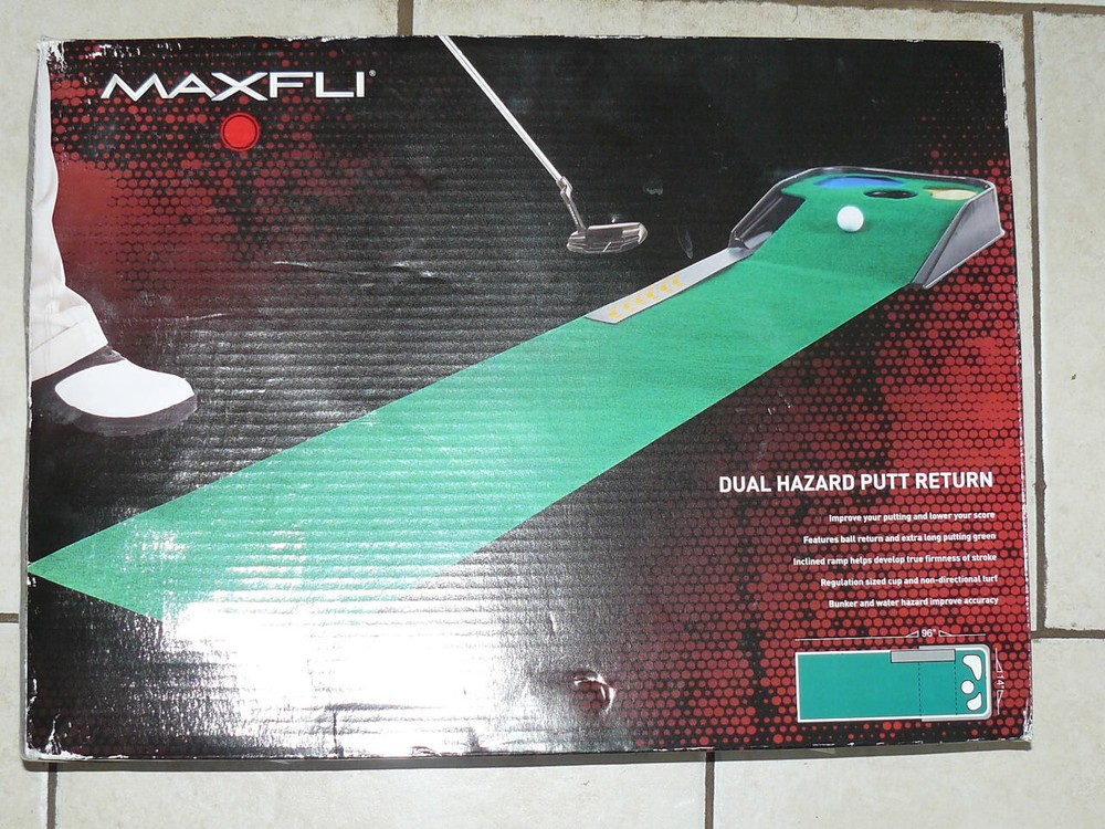 Maxfli Dual Hazard Putting System Gravity Feed with Ball Return 96" NEW