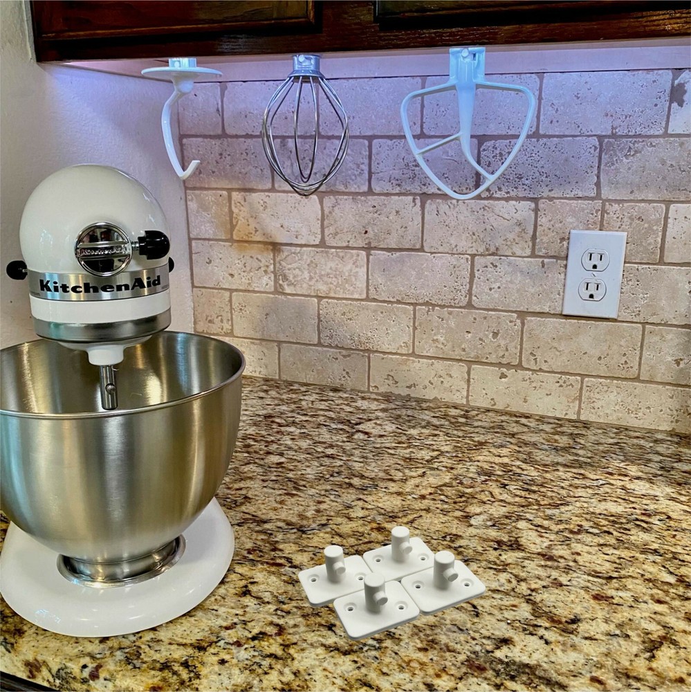 4 Pack Attachment Holder For KitchenAid - Under cabinet Organizer Storage Mount