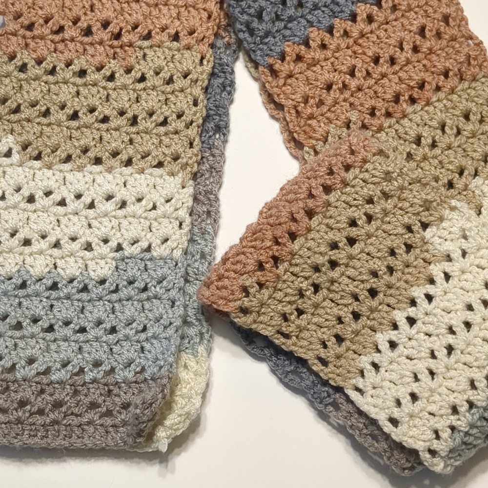 Handmade Multicolor Crochet Scarf