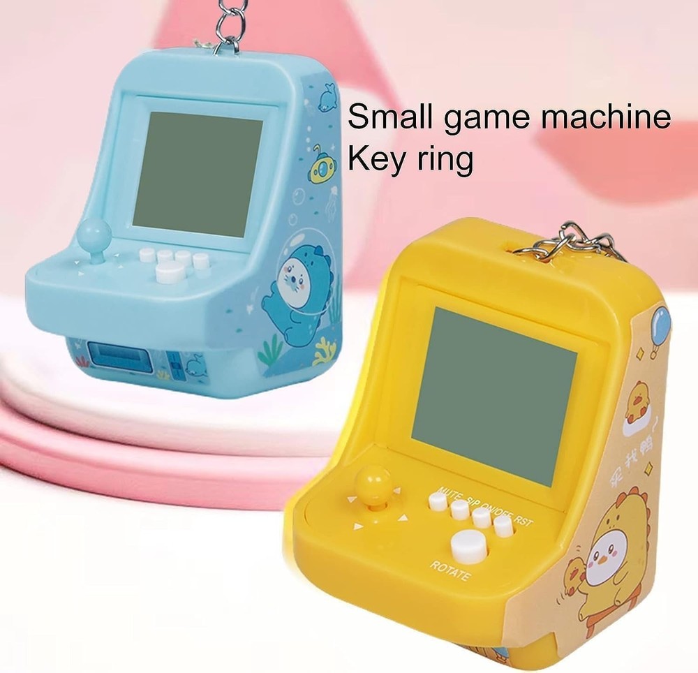 On-the-Go Blue Mini Arcade Game Console - 26 Games with Music Functionality