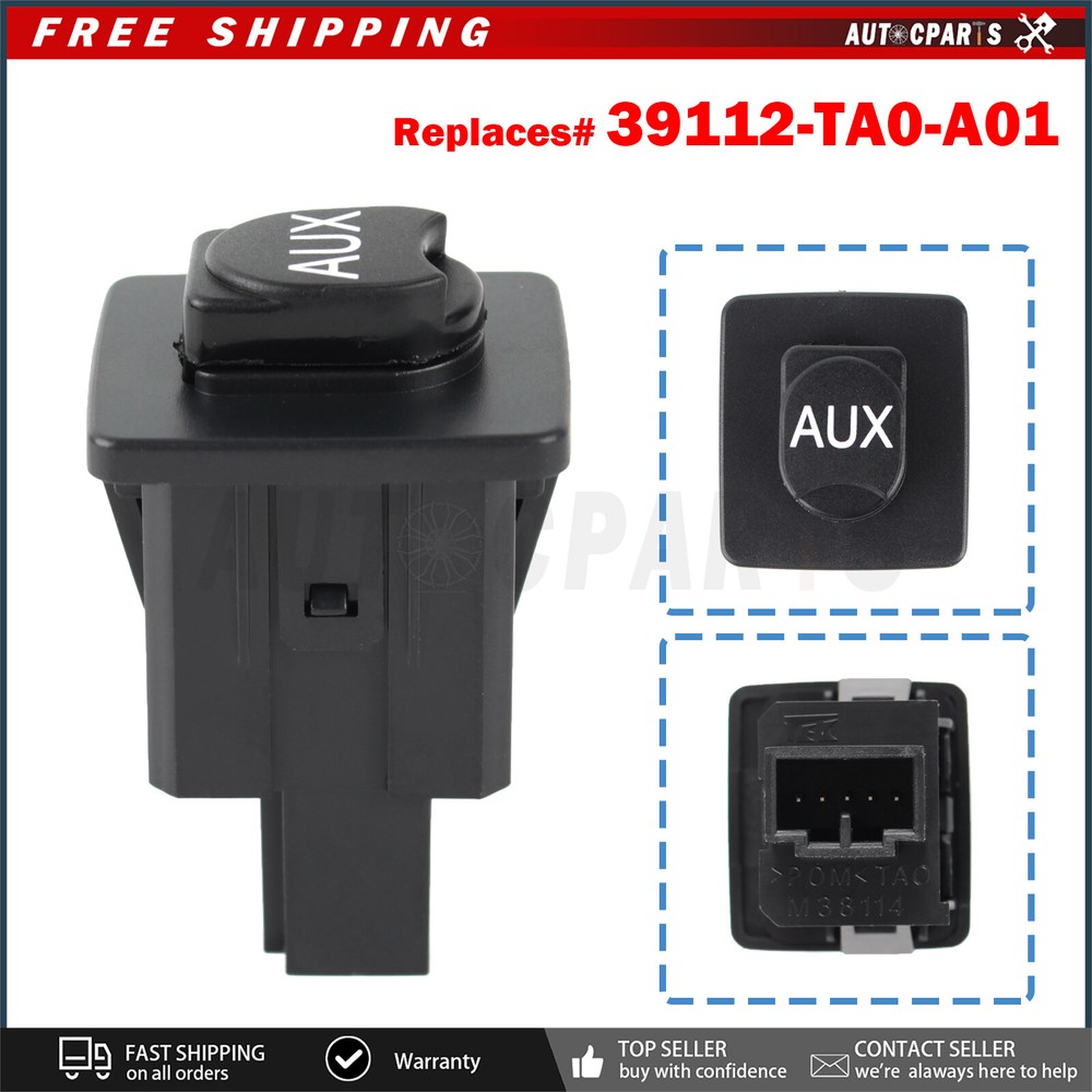 Auxiliary Input Jack For HONDA ACCORD AUX SWITCH AUXILIARY PLUG 2008-2011 MODELS