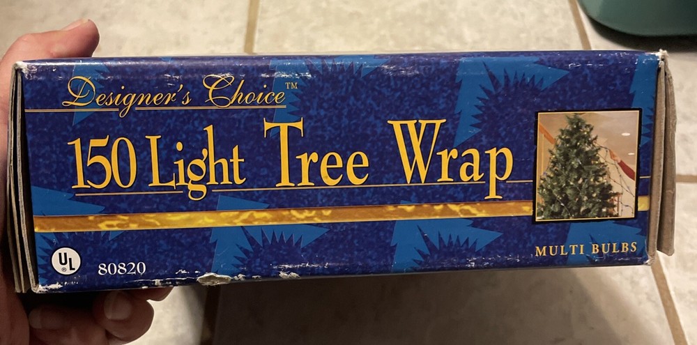 150 light tree wrap christmas 19 square feet Multi Color bulbs