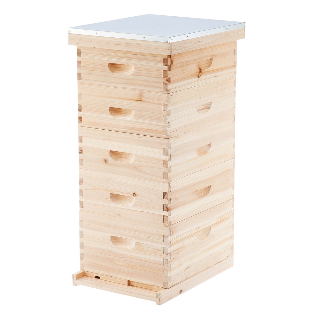 Langstroth Bee Hive 5-Layer Boxes Starter Kit Beehive for Beekeeping Supplies