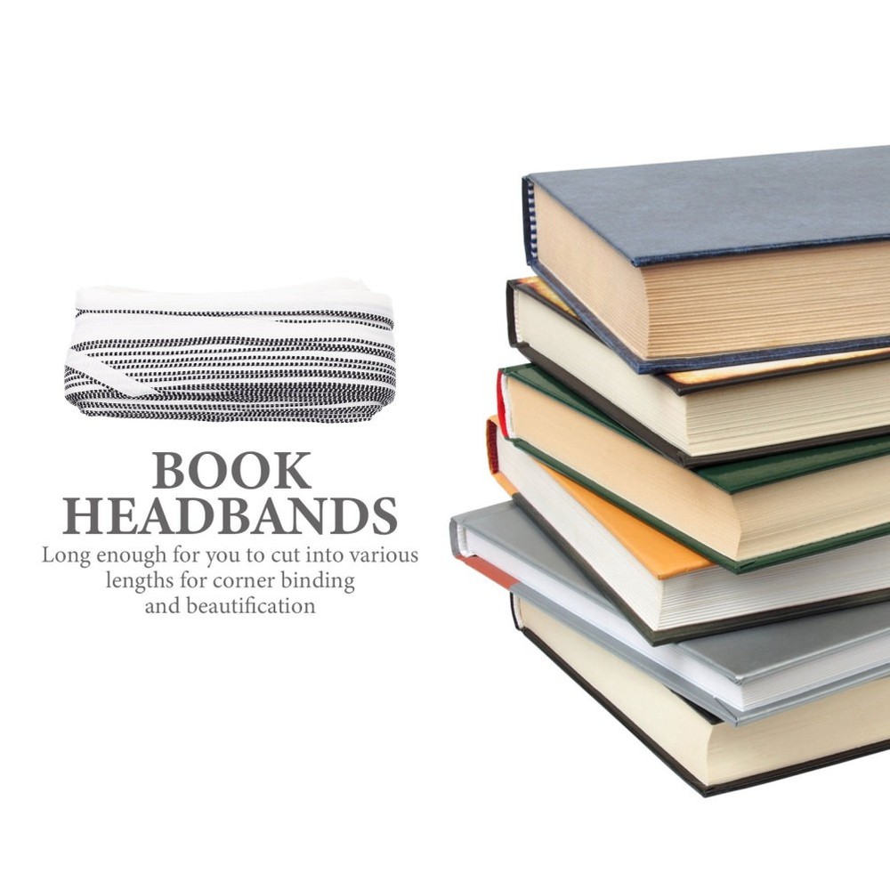 100 Pcs Polyester Photo Headbands Book Binding Endbands Supplies for Bookbinding