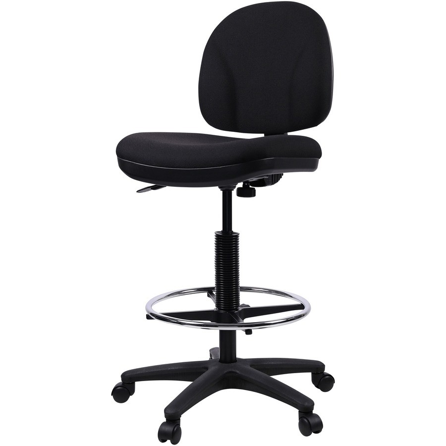 Lorell LLR80008 Pneumatic Adjustable Stool Black 24"x24"