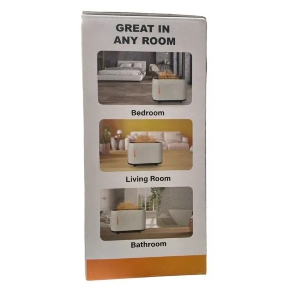 Tech Squared Flame Mist Humidifier & Ultrasonic Diffuser w/ 2 USB Charging Ports