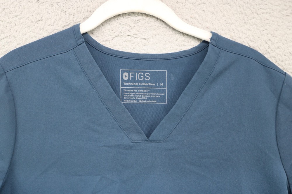 Figs Navy Blue Scrub Top-Size Medium