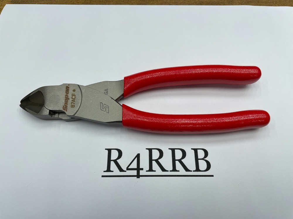 Snap-On Tools USA NEW RED Soft Grip 7" VECTOR EDGE Diagonal Cutter 87ACF