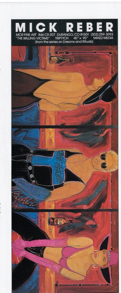 MICK REBER Willing Victims Gallery Ad-1992