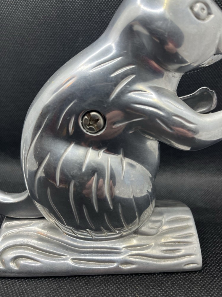 Vintage cast aluminum squirrel shaped nutcracker “ Davy Crackit “