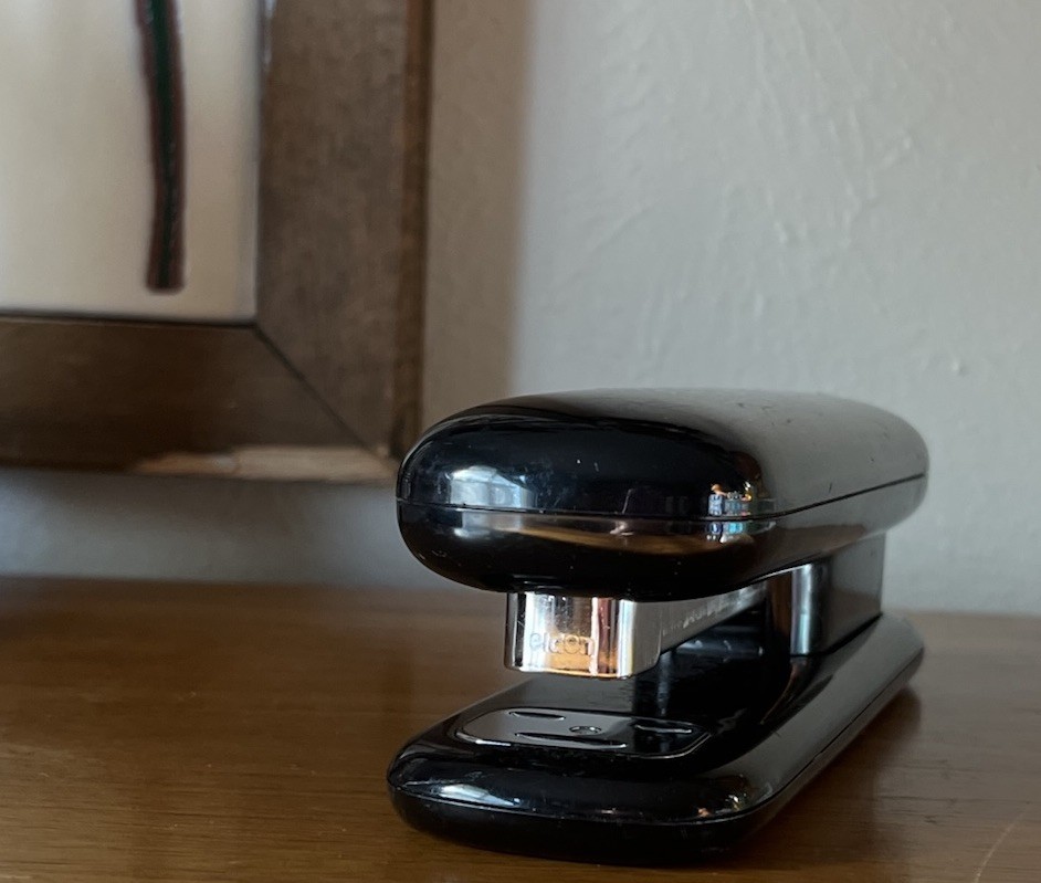 Vintage Eldon Office Stapler 1987 Black Mid Century Modern Japan