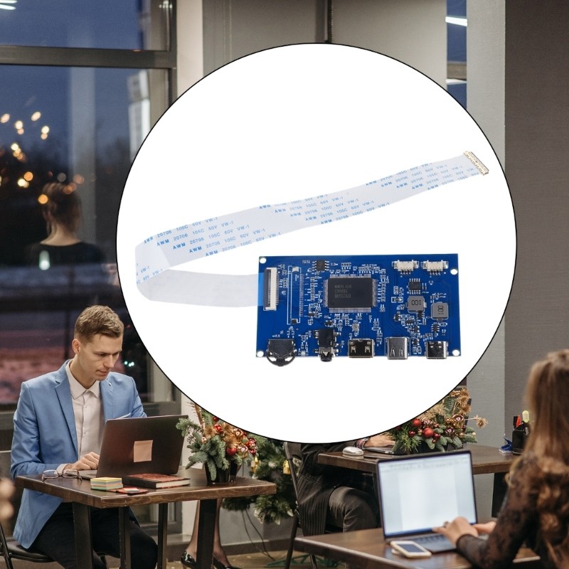 30pin EDP LCD Screen Driver Board Automatic Recognition 2-Channel with Cable