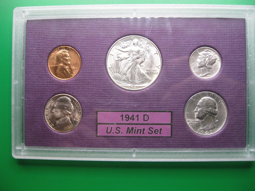 1941 D US Silver Mint Set Brilliant Uncirculated!