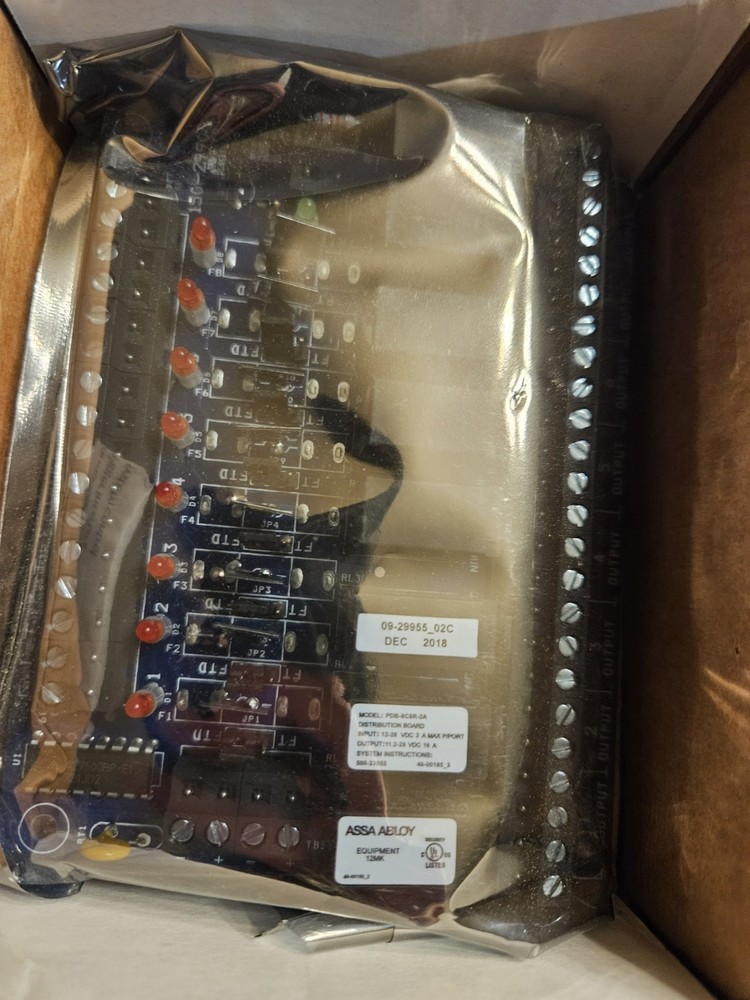 Open Box New Securitron/Assa Abloy PDB-8C8R-1A Power Distribution Board