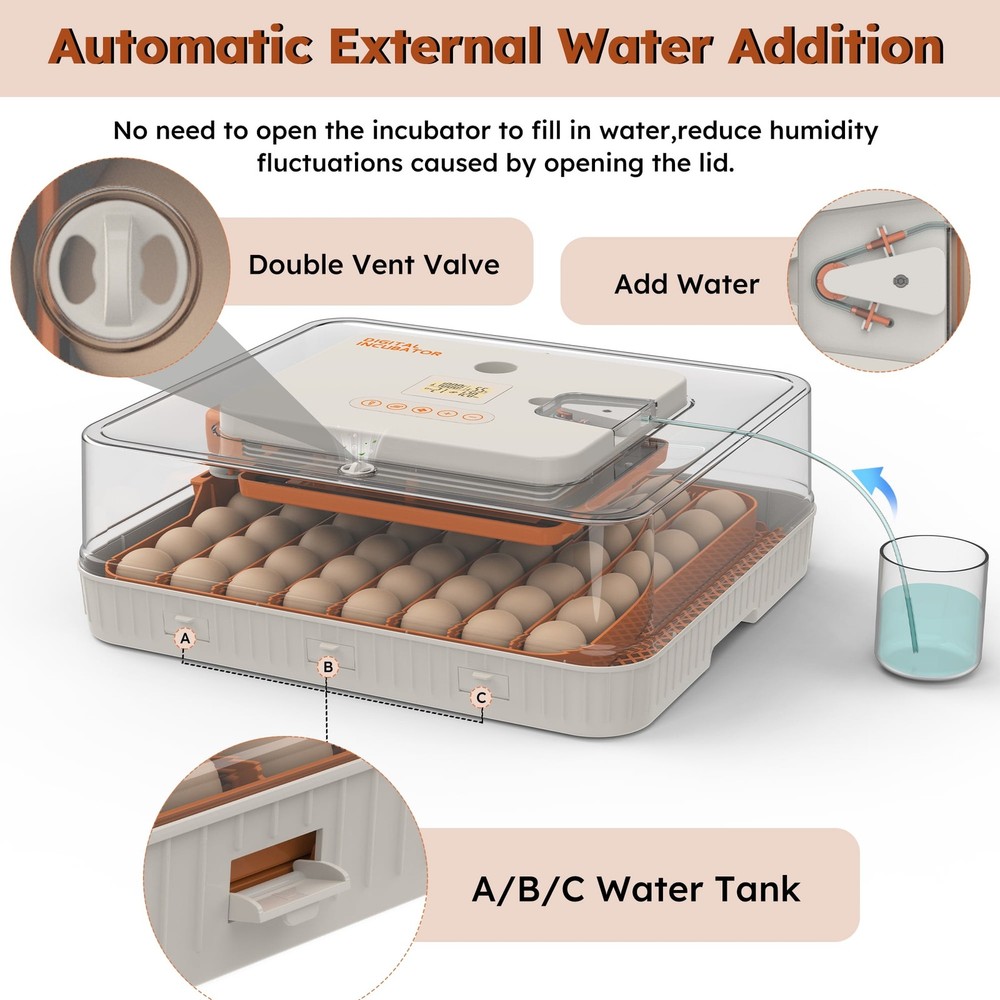 New Automatic Egg Incubators 56 Egg Turning Egg Hatching Temp & Humidity Control