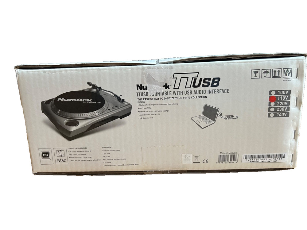 Numark TTusb turntable with USB Audio Interface Digitize Your Vinyl Collection