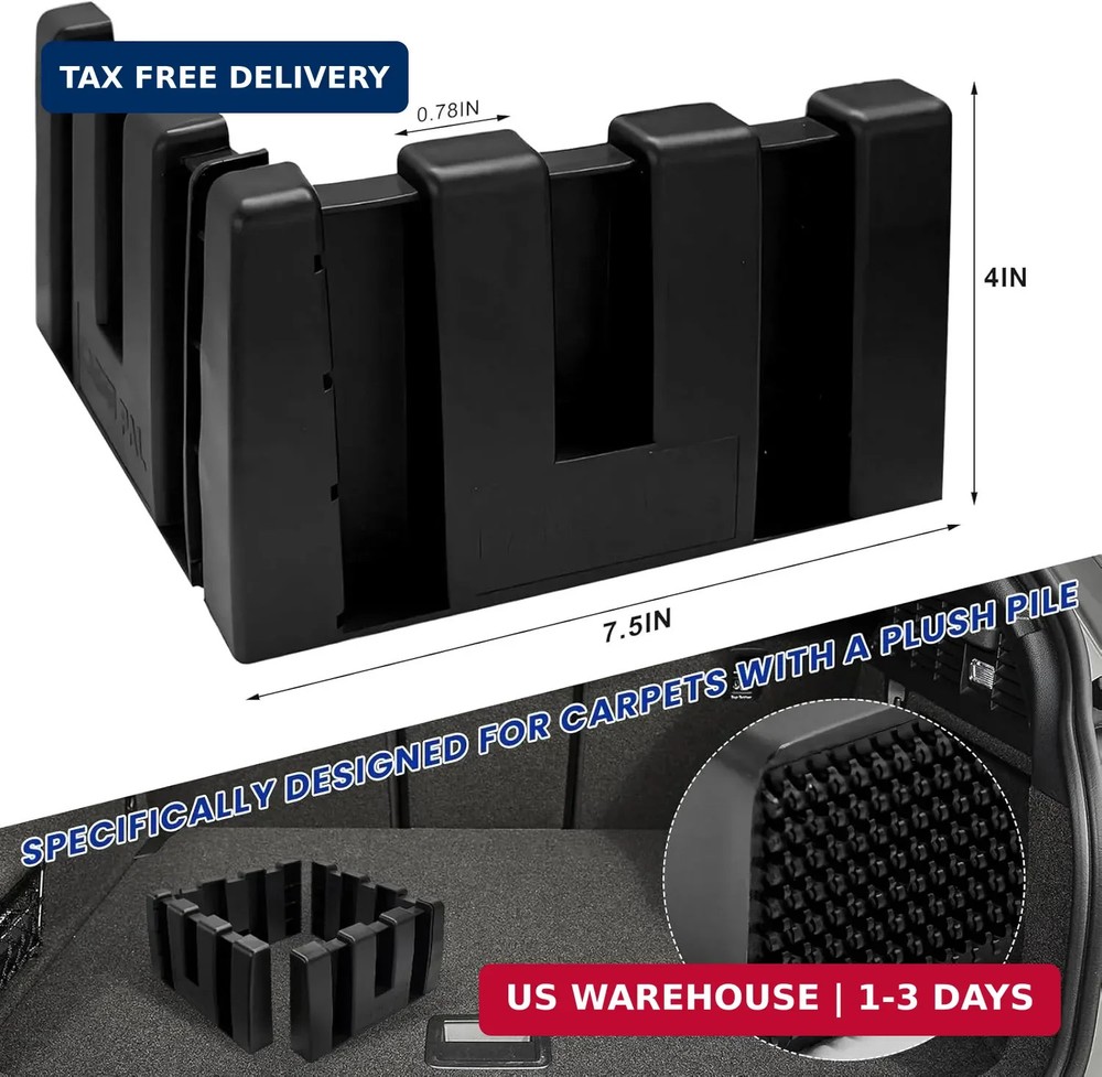 4 PCS Multipurpose Cargo Organizer Blocks, Plastic Auto Trunk Storage Organizer