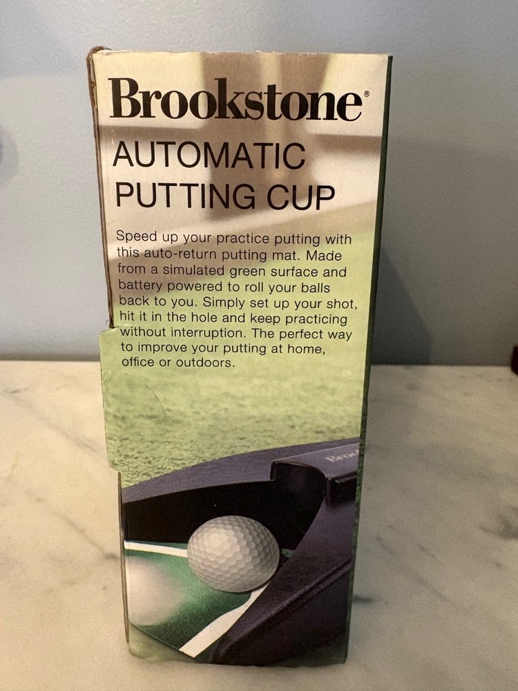 Brookstone Automatic Golf Putting Cup Automatic Ball Return