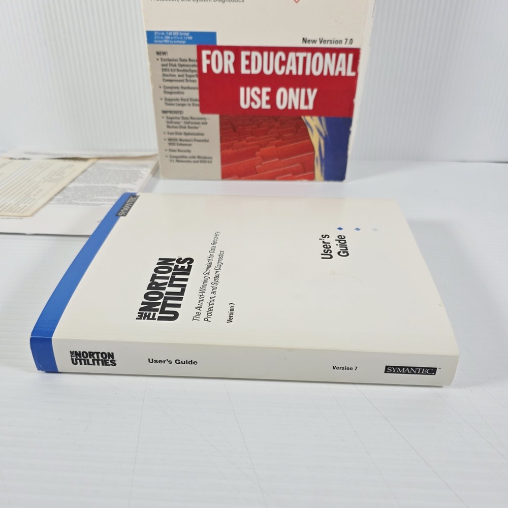 The Norton Utilities New Version 7.0 1993 Symantec