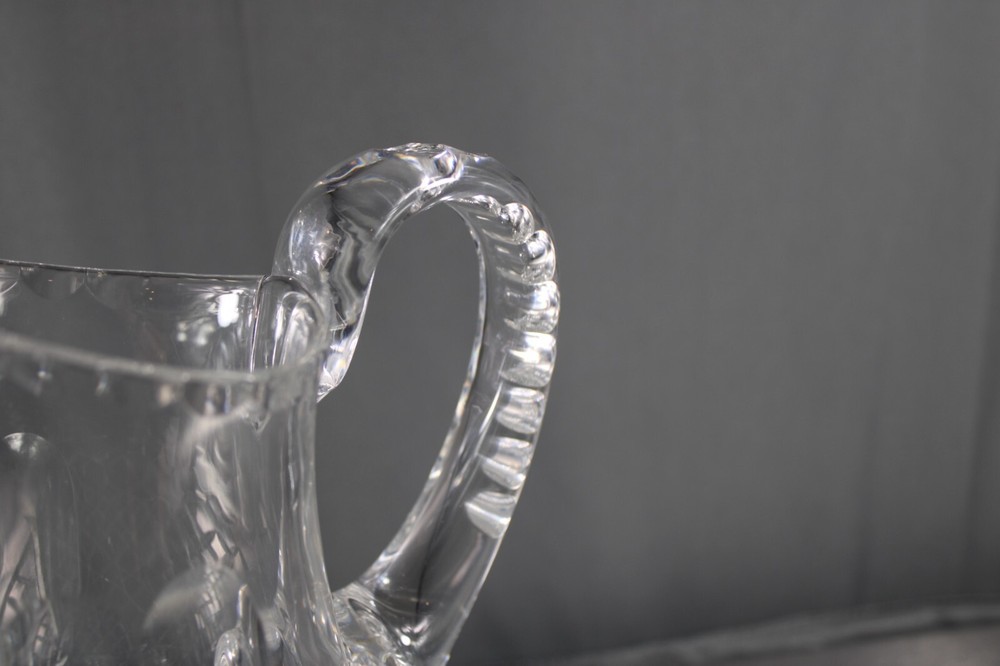 Unmarked Cut Crystal Tall Pitcher 10 1/4"