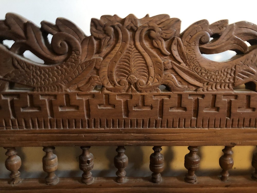 Antique Indonesian teak daybed