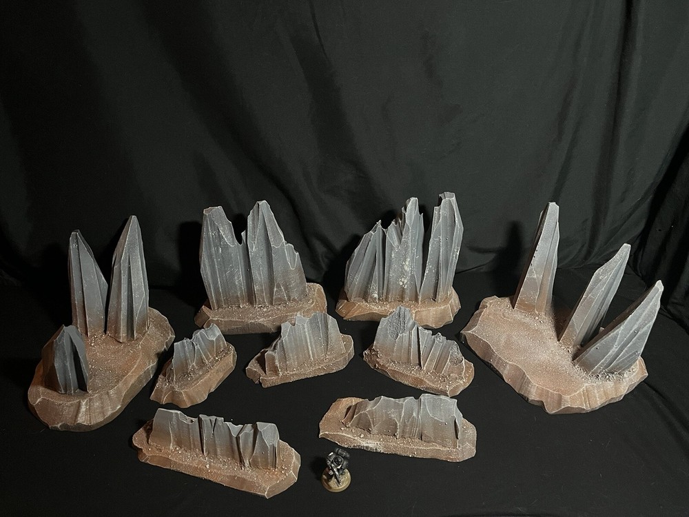 medium set of wargaming desert rocks - scatter terrain