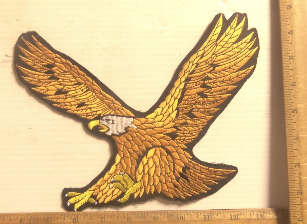 Large Golden Eagle Embroidered Back Patch
